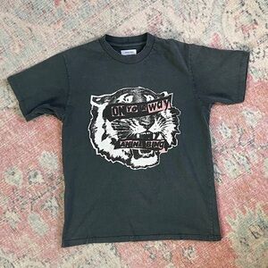Anine Bing Charcoal Tiger Graphic Tee